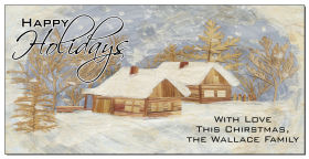 Christmas Brush Stroked Holiday Cabin Cards  8